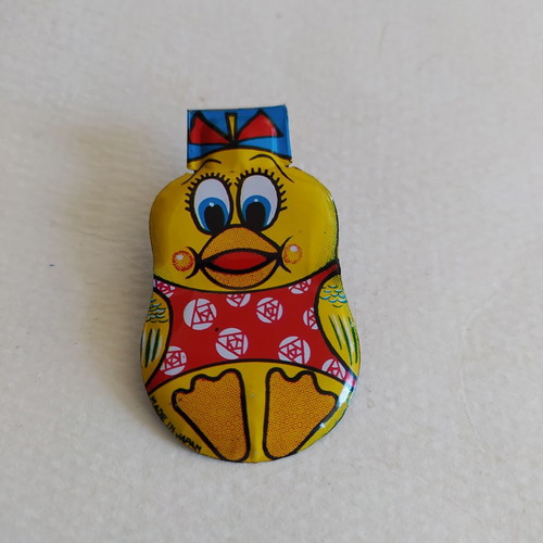 Vintage Tin Lithographed Tiki-Taka Duck Toy Made in Japan 1950-60 Like New