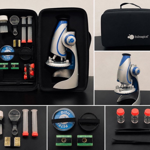 Imaginarium Lab-Microscope 600x used with carrying case and accessories