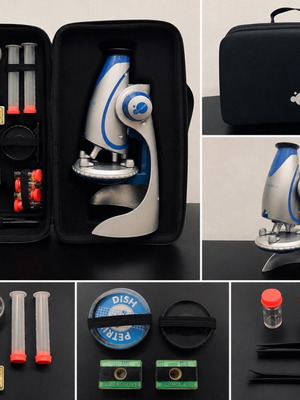 Imaginarium Lab-Microscope 600x used with carrying case and accessories