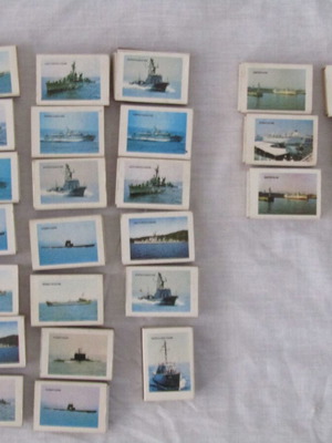 Matchboxes collection of Greek war and merchant ships, 26 total, like new