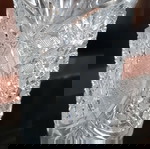  Κρυστάλλινο Βάζο Κορώνας Τεχνικής Κοπής - Bohemian Czech Cut Art Glass Crystal Vase