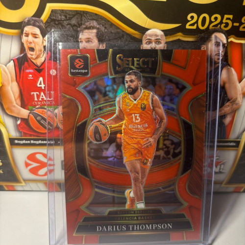 2025-26 Select EuroLeague Red Prizm #81 Darius Thompson Card like new