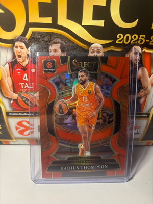 2025-26 Select EuroLeague Red Prizm #81 Darius Thompson Card like new