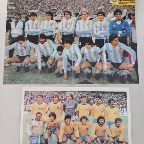 European and World Football Posters and Inserts 1980s used
