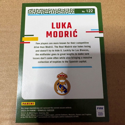 Panini Donruss Fifa 2023-24 Luka Modric #122 Cubic card new