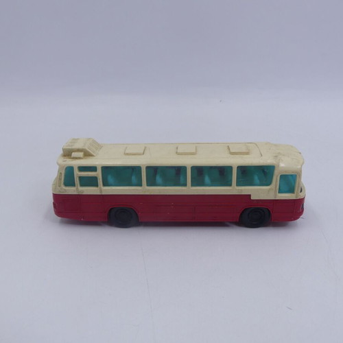 Joy Toy No 51 Mercedes Benz Bus used, retro 70's white red with blue windows