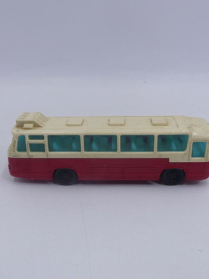 Joy Toy No 51 Mercedes Benz автобус употребяван, ретро 70-те бял червен със сини прозорци