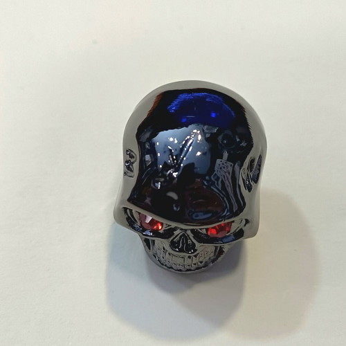 Metal guitar knob skull design with red eyes