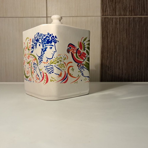 Loumidis Parrot Ceramic Sugar Container new, collectible