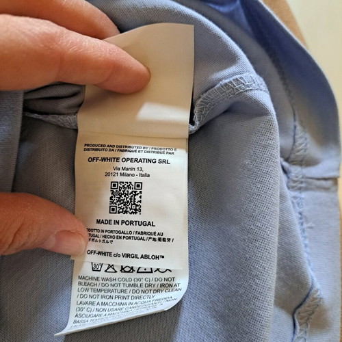 Off White men's t-shirt like new, blue turquoise, XL