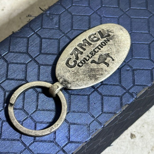 Camel Collection vintage metal keychain used, silver color