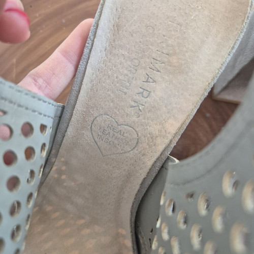 Primark summer peep toe shoes like new, grey, heel 8cm, size 38