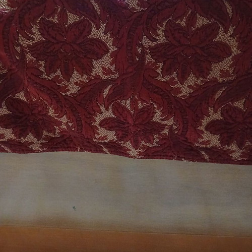 Chenille quilt burgundy with pillowcase, like new
