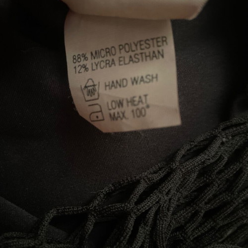 La Amazone black mesh sleeve blouse, size small