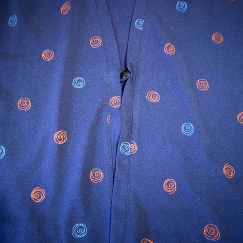 Top blouse with button like new, blue, size XXL