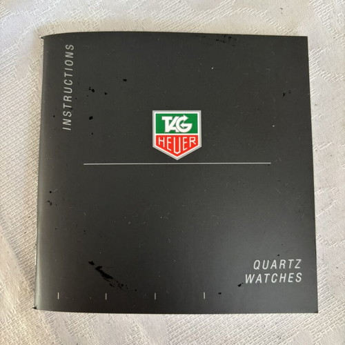 Tag Heuer leather watch case used with box and booklet