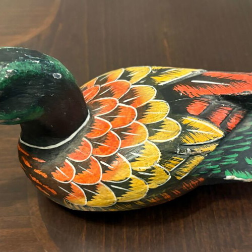 Wooden decorative duck