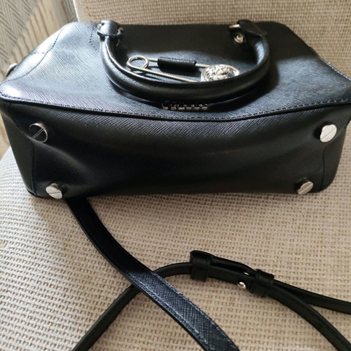 Versus Versace Saffiano Leather Crossbody Bag like new, black