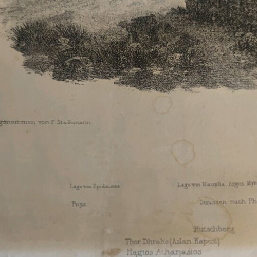 Lithograph panorama of Athens 1835 used