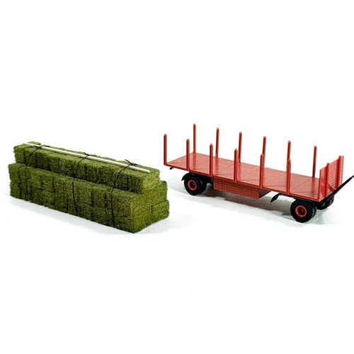 Brekina HO 1:87 Stake Trailer with Hay Load like new, Circus Krone