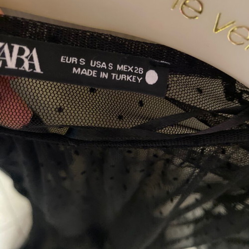 Zara transparent dress size S like new, black