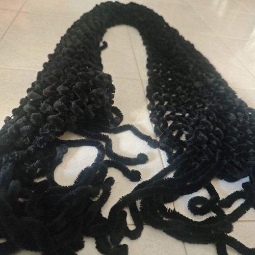 Knitted scarf black like new