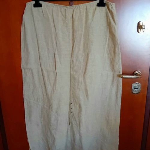 Linen skirt Genesis used, beige, long, size XL