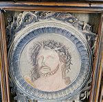  Εικόνα ξύλινη Ιησούς Χριστός εποχής 1950