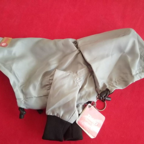 Theo small dog windbreaker jacket new with removable hood