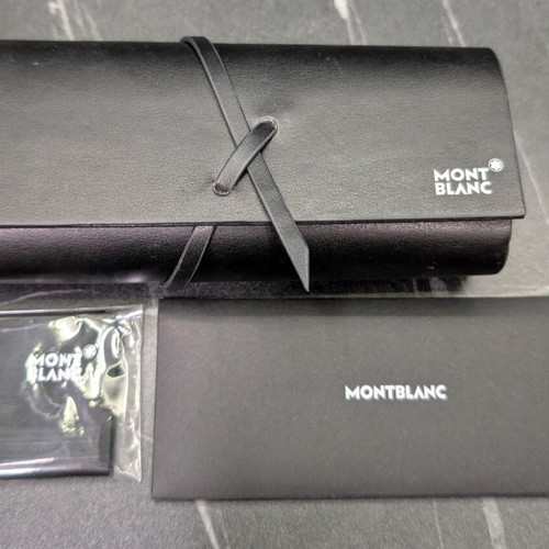 MontBlanc sunglasses case new black with card and cleaning cloth