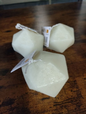 Set of three unscented geometric candles new