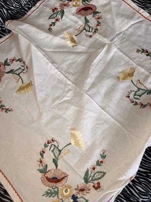 Table napkin like new with embroidery, square