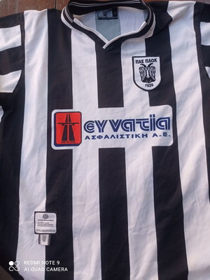 PAOK Sikabala фланелка употребявана с избледняло име и повреден печат