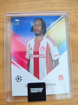 Topps Total Football Gelson Martins Olympiacos card like new, limited to 50