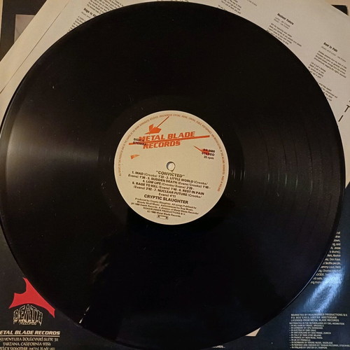 Cryptic Slaughter Convicted LP like new