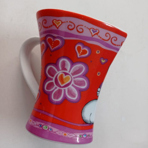 Diddlina heart-shaped mug cup used