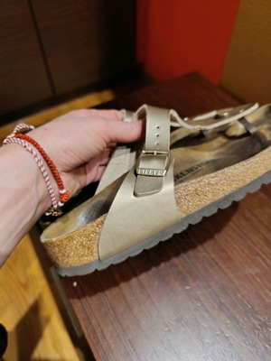 Birkenstock σανδάλια σαν καινούργια, δερμάτινα, νούμερο 40, χρυσαφί