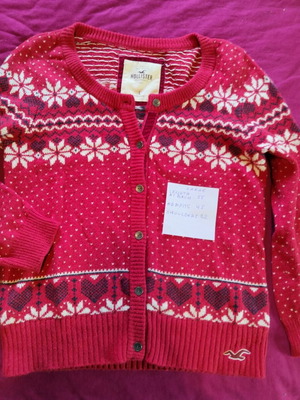 Hollister women's cardigan like new, size large/medium, red multicolor