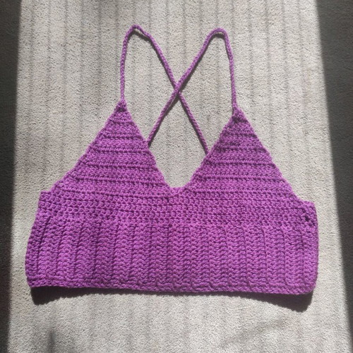 Handmade crop top new, pink, one size