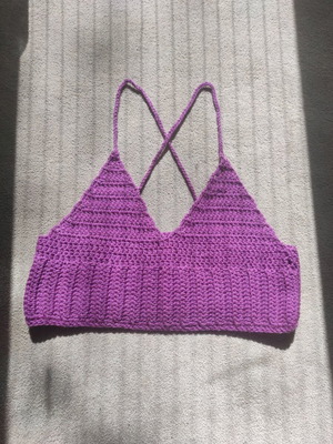 Handmade crop top new, pink, one size