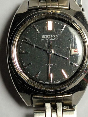 Seiko women's automatic watch black refurbished with bracelet