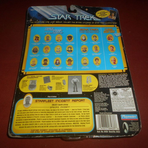 Star Trek Geordi LaForge figure 1995 like new
