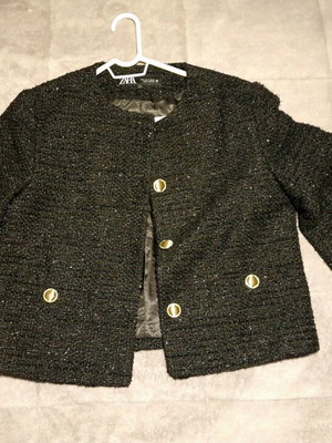 Zara women's black blazer jacket like new, size S