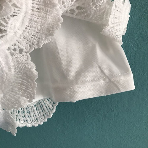 White shorts with lace and inner lining, new, size L/XL