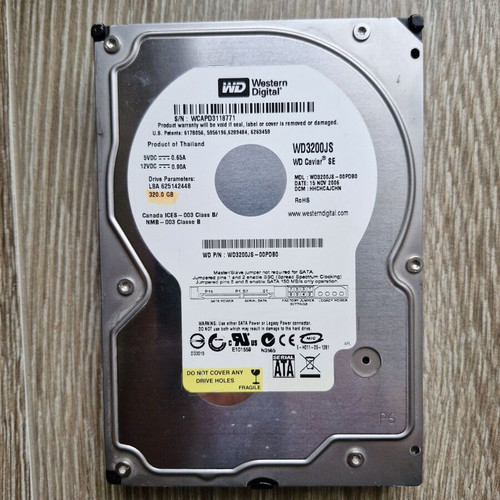 Western Digital Caviar Blue 320 GB hard drive used