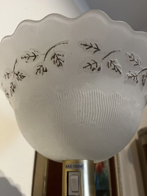Glass lampshade for floor or ceiling light