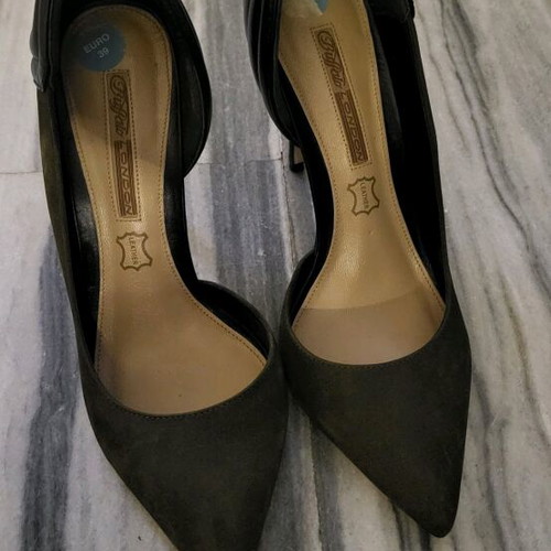 Buffalo London shoes green velvet pumps new size 39