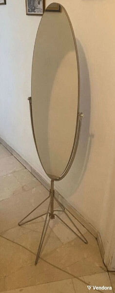Καθρέφτης ολόσωμος δαπέδου οβαλ vintage! αριστη κατάσταση! ανακλινόμενος