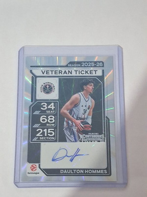 Daulton Hommes autograph basketball card