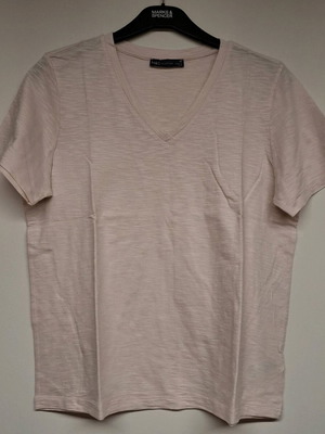 Marks & Spencer T-shirt soft pink V-neck XL like new